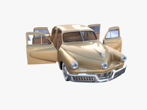 generic 40s sedan with interior Model 3D