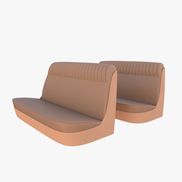 generic 40s car seats Model 3D .c4d .max .obj .3ds .fbx .stl .blend 