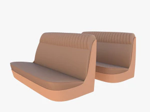 assentos de carro gen&eacute;ricos dos anos 40 Modelo 3D