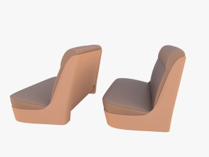 generic 40s car seats Model 3D