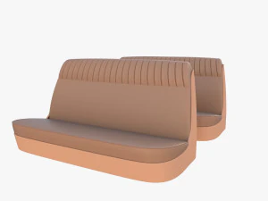 обычные автокресла 40-х годов 3D Модель