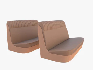 обычные автокресла 40-х годов 3D Модель