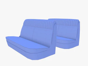 обычные автокресла 40-х годов 3D Модель