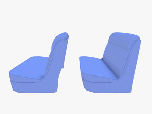generic 40s car seats Model 3D
