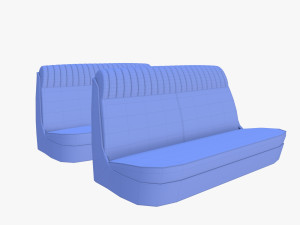 generic 40s car seats Model 3D