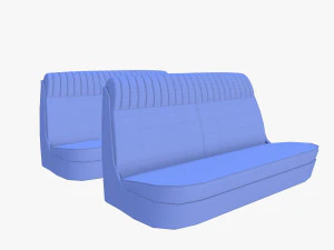 обычные автокресла 40-х годов 3D Модель