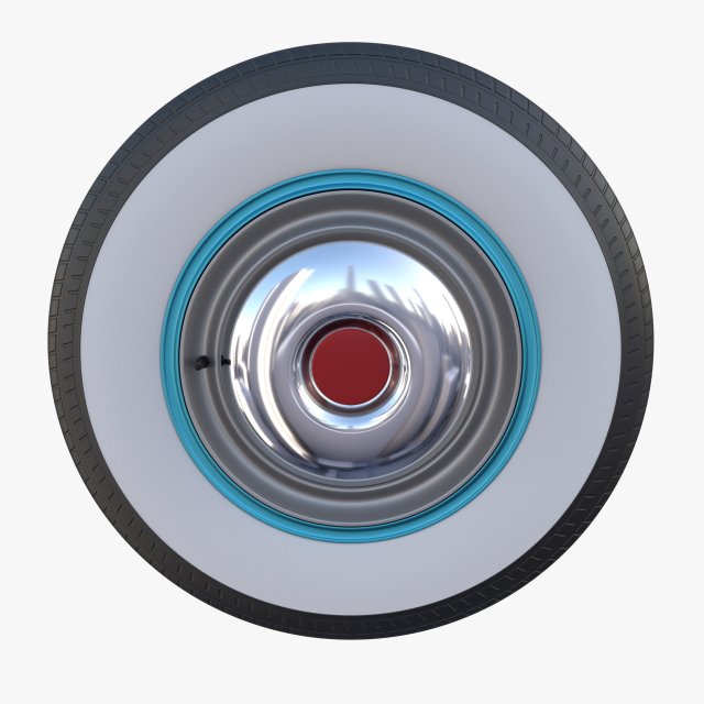 generic 40s car wheel 3D Модель .c4d .max .obj .3ds .fbx .stl .blend 