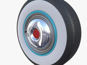 generic 40s car wheel 3D Model
