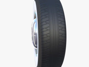 generic 40s car wheel 3D Model