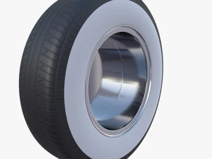 generic 40s car wheel 3D Model