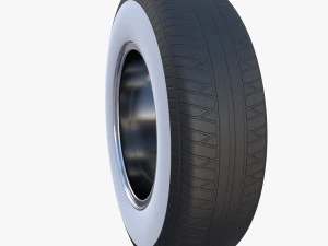 generic 40s car wheel 3D Model