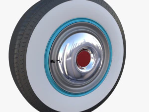 generic 40s car wheel 3D Model