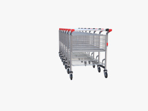 shopping cart stack v1 Model 3D