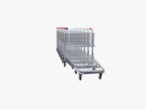 shopping cart stack v1 Model 3D