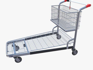 shopping cart stack v1 3D Model