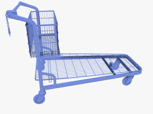 shopping cart stack v1 Model 3D