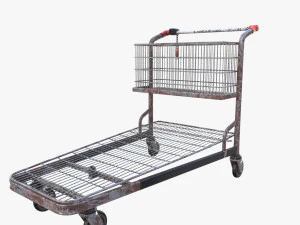 shopping cart weathered v1 3D Model
