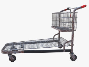 shopping cart weathered v1 3D Модель