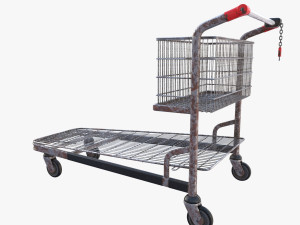 shopping cart weathered v1 3D Модель