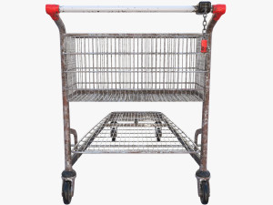 shopping cart weathered v1 3D Модель