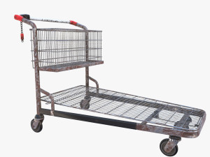 shopping cart weathered v1 3D Модель
