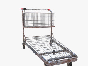 shopping cart weathered v1 3D Модель