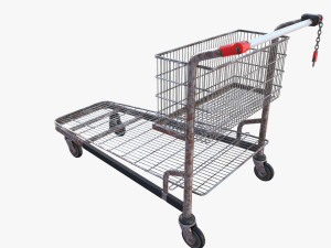 shopping cart weathered v1 3D Модель