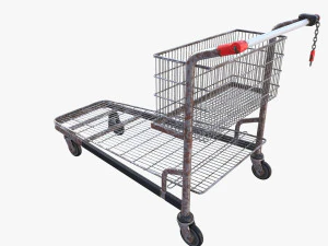 shopping cart weathered v1 3D Model
