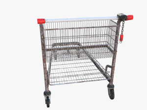 shopping cart weathered v1 3D Модель