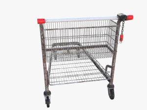 shopping cart weathered v1 3D Model