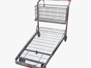 shopping cart weathered v1 3D Модель