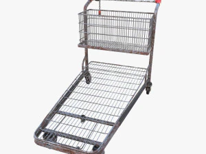 shopping cart weathered v1 3D Model