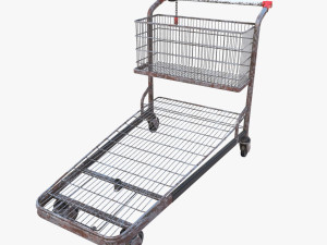 shopping cart weathered v1 3D Модель