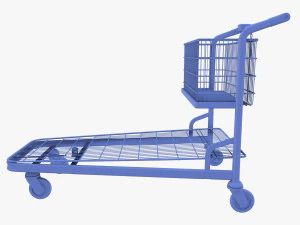 shopping cart weathered v1 3D Model