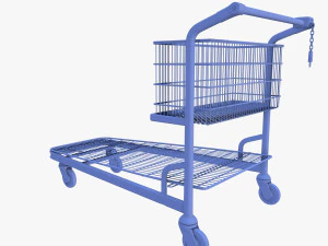 shopping cart weathered v1 3D Model