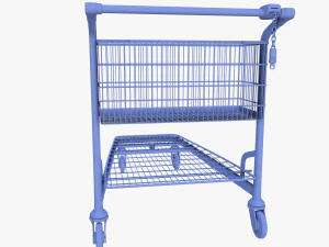 shopping cart weathered v1 3D Model