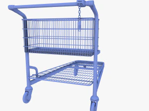 shopping cart weathered v1 3D Model