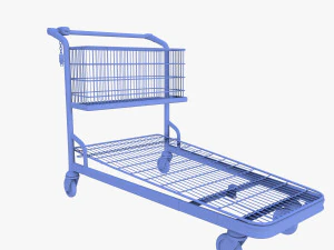 shopping cart weathered v1 3D Model