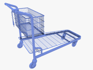 shopping cart weathered v1 3D Модель