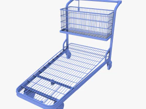 shopping cart weathered v1 3D Model