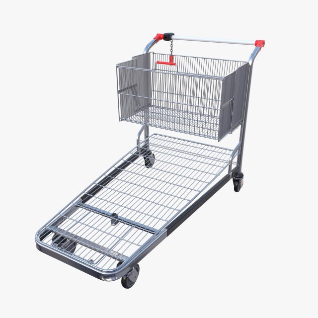 shopping cart v2 3D Модель .c4d .max .obj .3ds .fbx .stl .blend 