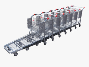 shopping cart stack v2 3D Model