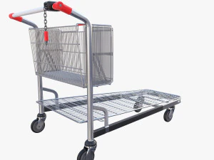 shopping cart stack v2 3D Model