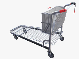 shopping cart stack v2 3D Model