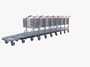 shopping cart stack v2 3Dモデル