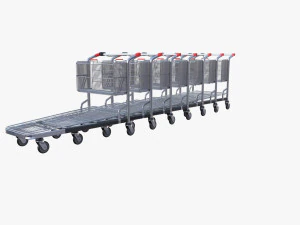 shopping cart stack v2 3D Model