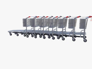 shopping cart stack v2 3D Model