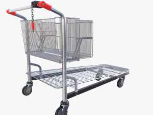 shopping cart stack v2 3D Model