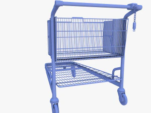 shopping cart stack v2 3D Model