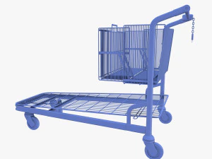 shopping cart stack v2 3D Model